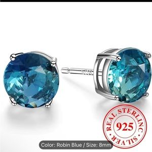 Sterling Silver Tourmaline Earrings, 925 Earrings, Color Earrings, Anti-allergy